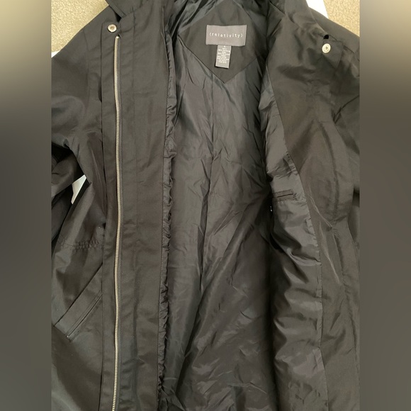 Relativity Lightweight Jacket, Solid Black, full Zipper Front Small Relaxed Fit - Picture 7 of 14